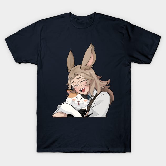 Viera Fat Cat Hug T-Shirt by Chrspy